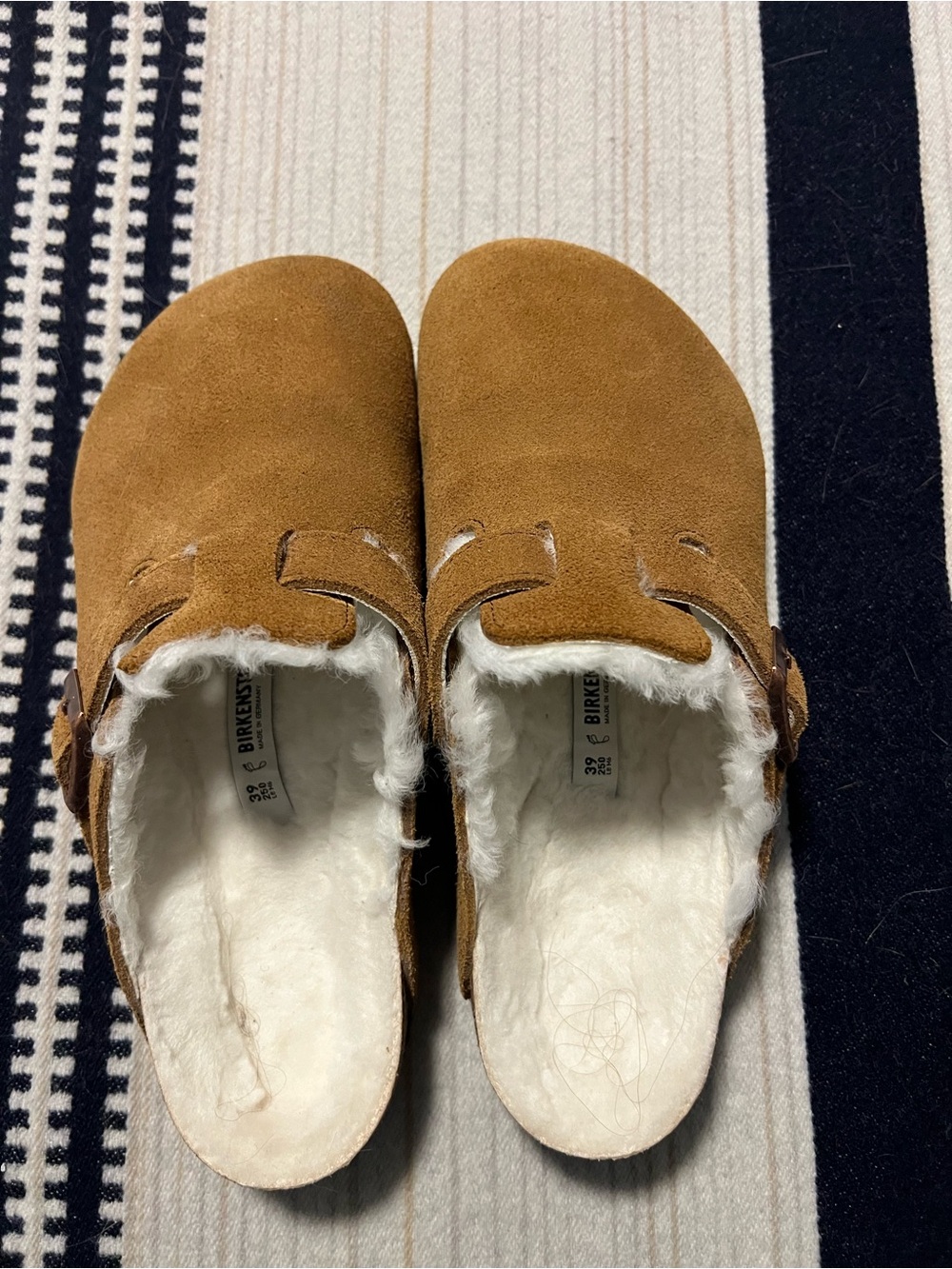 Birkenstock: Boston Shearling Suede Clog - Mink - Size 39 Women